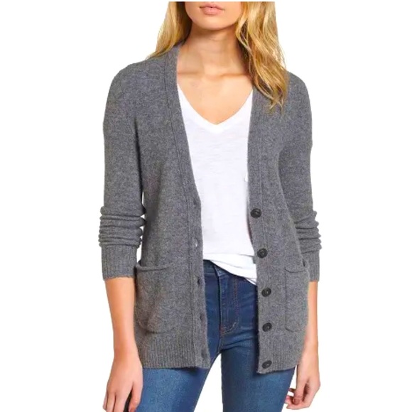 Dunluce of Ireland Sweaters - Vintage 100% Cashmere Made in Ireland Heavy Weight Cardigan Sweater Grey Irish